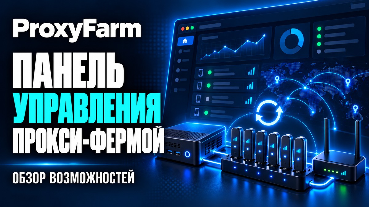 ProxyFarm: настройка мобильной прокси-фермы, создание прокси и смена IP